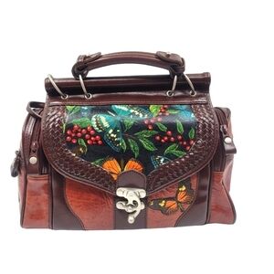 REMIXED Marc Chantal butterfly leather handbag